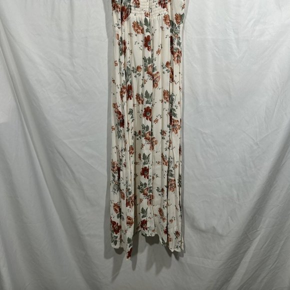 $218 Reformation [‎ 6 ] Cassandra Midi Dress in Veranda Floral Ivory #5831 - Picture 11 of 15